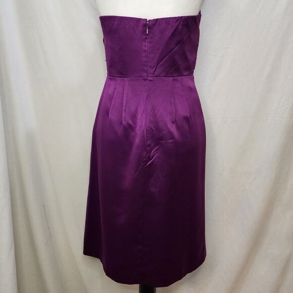 The Limited Strapless Formal Pleated Cocktail Prom Evening Dress, Purple, 6 - Picture 2 of 8